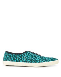 Aquamarine Leopard Low Top Sneakers
