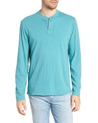 Aquamarine Long Sleeve Henley Shirt