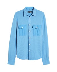 rag & bone Engineered Jack Organic Cotton Button Up Shirt In French Blue At Nordstrom