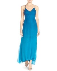 Charlie Jade Ombre Maxi Dress With Highlow Hem Size X Small Blue