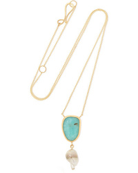 Melissa Joy Manning 14 Karat Gold Opal And Pearl Necklace