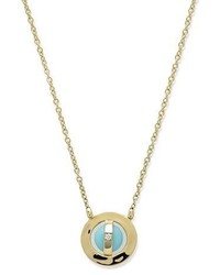 Ippolita 18k Senso Open Disc Necklace In Turquoise Diamond