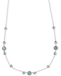 Ippolita 925 Rock Candy Hammered Turquoise Station Necklace