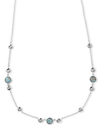 Ippolita 925 Rock Candy Hammered Turquoise Station Necklace
