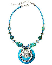 jcpenney Aris By Treska Aqua Shell Pendant Necklace