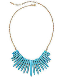 jcpenney Decree Gold Tone Aqua Spike Necklace