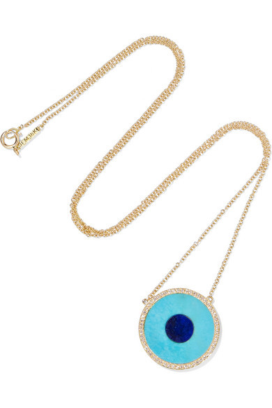 Jennifer Meyer Evil Eye 18 Karat Gold Multi Stone Necklace, $3,550 
