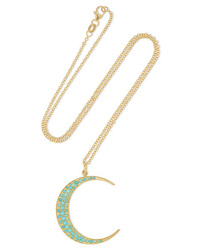 Andrea Fohrman Luna 18 Karat Gold Turquoise Necklace