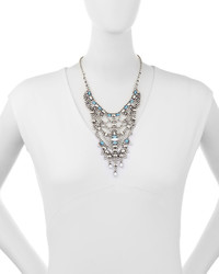 Dannijo Malin Crystal Statet Necklace Turquoise