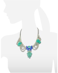 Rada' Rad Aqua Green And Blue Crystals Necklace