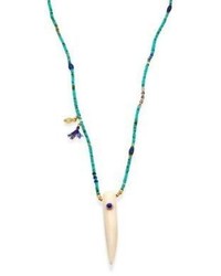 Chan Luu Turquoise Lapis Jade Sodalite Bone Necklace