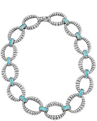 Lagos Venus Turquoise Doublet Fluted Link Necklace