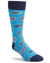 Aquamarine Paisley Socks