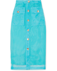 Rejina Pyo Lily Button Detailed Organza Midi Skirt