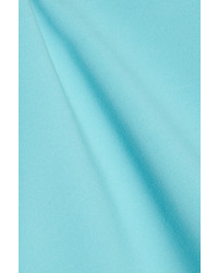Elizabeth and James Wheeler Pointelle Trimmed Stretch Ponte Pencil Skirt Turquoise