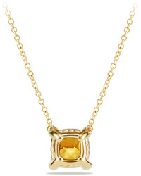 David Yurman Chtelaine 7mm 18k Gold Pendant Necklace