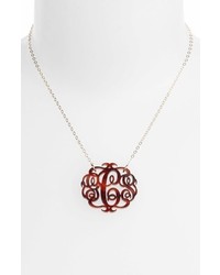 Moon and Lola Medium Oval Personalized Monogram Pendant Necklace