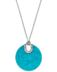 Michael Kors Michl Kors Color Block Turquoise Pendant Necklace