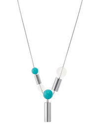 Michael Kors Michl Kors Mixed Bead Pendant Necklace Turquoiseclear