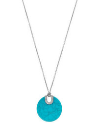 Michael Kors Michl Kors Round Disc Pendant Necklace Turquoise
