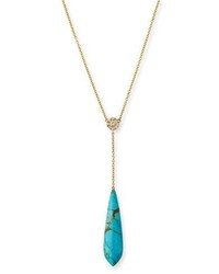 Rina Limor Fine Jewelry Rina Limor Signature Turquoise Diamond Drop Pendant Necklace