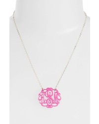 Moon and Lola Small Oval Personalized Monogram Pendant Necklace