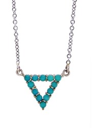 Jennifer Meyer Turquoise Open Triangle Pendant Necklace