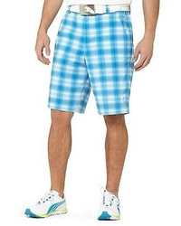 Aquamarine Plaid Shorts