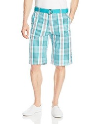 Southpole Washed Plaid Short With Matching Belt
