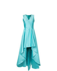 Aquamarine Pleated Evening Dress