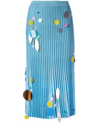 Christopher Kane Pleated Sequin Detail Knitted Skirt