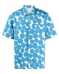 Aquamarine Polka Dot Short Sleeve Shirt