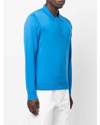 PS Paul Smith Long Sleeved Knitted Polo Shirt