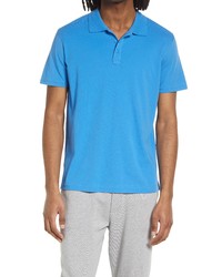 ATM Anthony Thomas Melillo Jersey Cotton Polo Shirt In Gean Blue At Nordstrom
