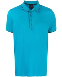 Armani Exchange Logo Print Short Sleeve Polo Shirt