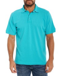 Robert Graham Sea Level Knit Polo In Seafoam At Nordstrom