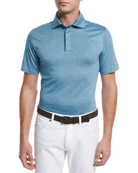 Ermenegildo Zegna Stretch Cotton Polo Shirt Teal