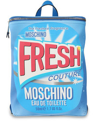 Moschino Fresh Couture Packaging Printed Pvc Backpack Light Blue