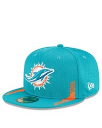 New Era Aqua Miami Dolphins 2021 Nfl Sideline Home 59fifty Fitted Hat