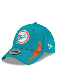 New Era Aqua Miami Dolphins 2021 Nfl Sideline Home Historic Logo 39thirty Flex Hat At Nordstrom