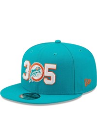 New Era Aqua Miami Dolphins Historic Logo Three Zero Five 9fifty Snapback Hat At Nordstrom