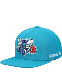 Mitchell & Ness Teal Charlotte Hornets English Dropback Snapback Hat At Nordstrom