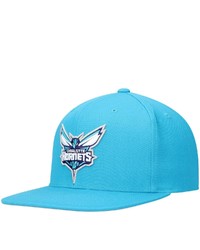 Mitchell & Ness Teal Charlotte Hornets Team Ground Snapback Hat