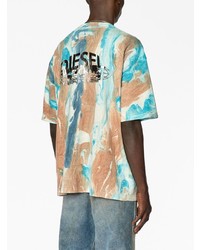 Diesel Abstract Print Cotton T Shirt