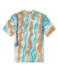 Diesel Abstract Print Cotton T Shirt
