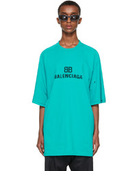 Balenciaga Blue Bb Pixel Boxy T Shirt
