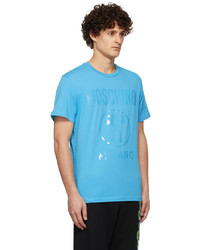 Moschino Blue Double Question Mark Print T Shirt