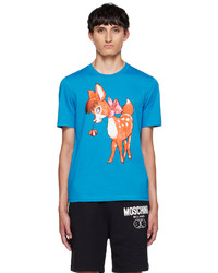 Moschino Blue Graphic T Shirt