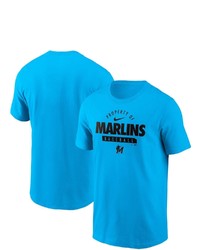 Nike Blue Miami Marlins Primetime Property Of Practice T Shirt