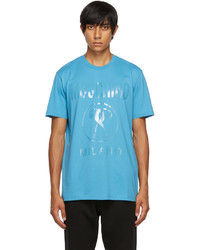 Moschino Blue Monochrome Double Question Mark T Shirt